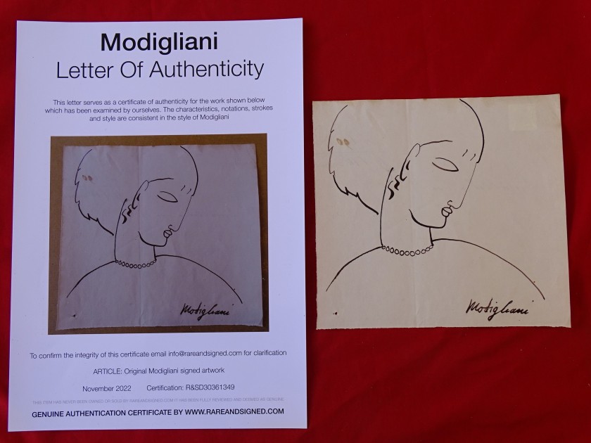 Amedeo Modigliani (Attributed) Signed Drawing