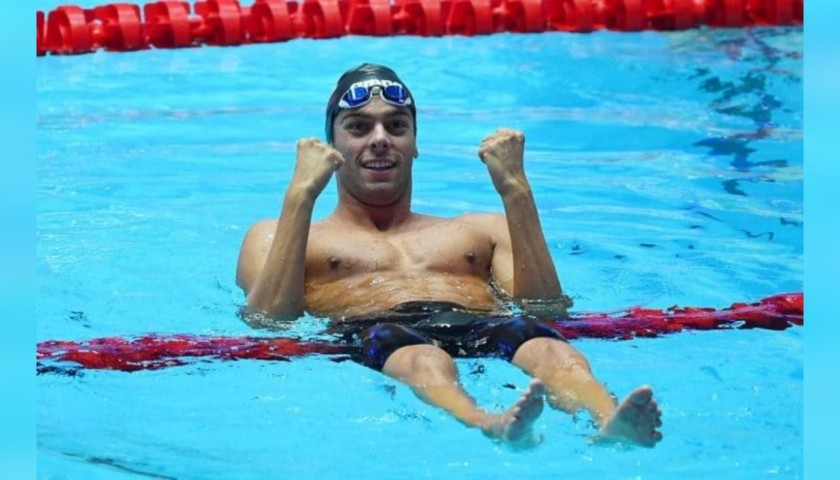 Gregorio Paltrinieri's FIN Signed Swimming Trunks