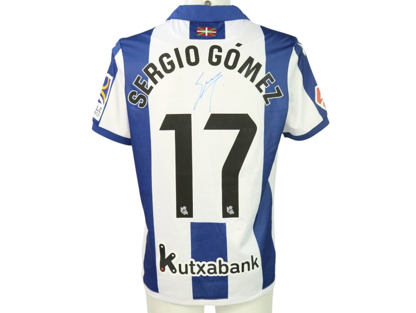 Maglia Sergio Gómez unwashed Real Sociedad vs Atletico Madrid 2024 - Autografata