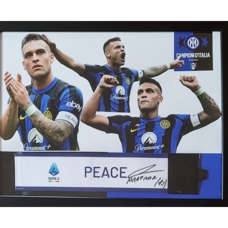 Inter Match-Issued Captain's Armband - Signed by Lautaro Martinez