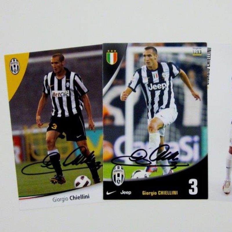 3 Cards signed Chiellini
