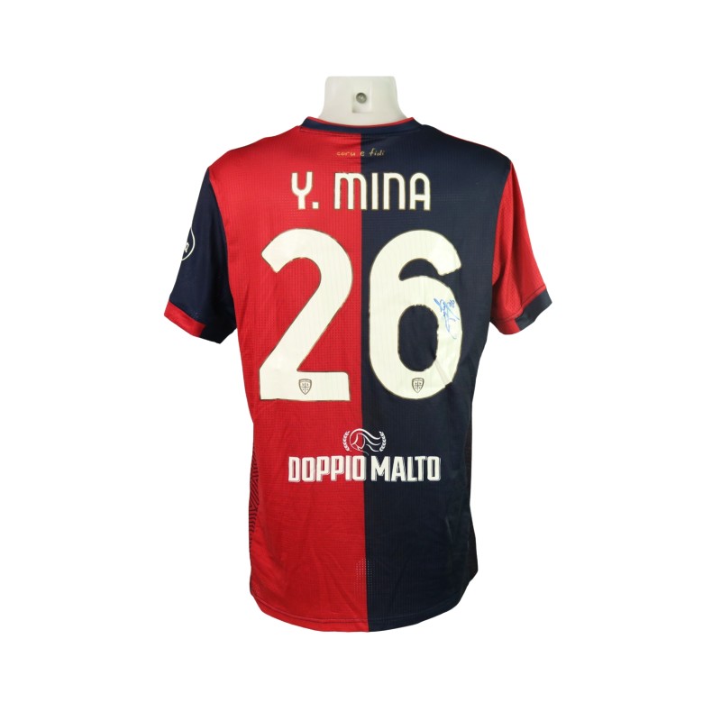 Mina's Signed Unwashed Shirt, Cagliari vs Empoli 2024