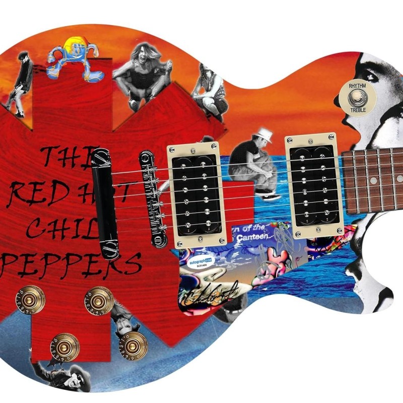 Red Hot Chili Peppers Signed "Sonic Canvas" 1/1 Les Paul 100 Graphics Guitar
