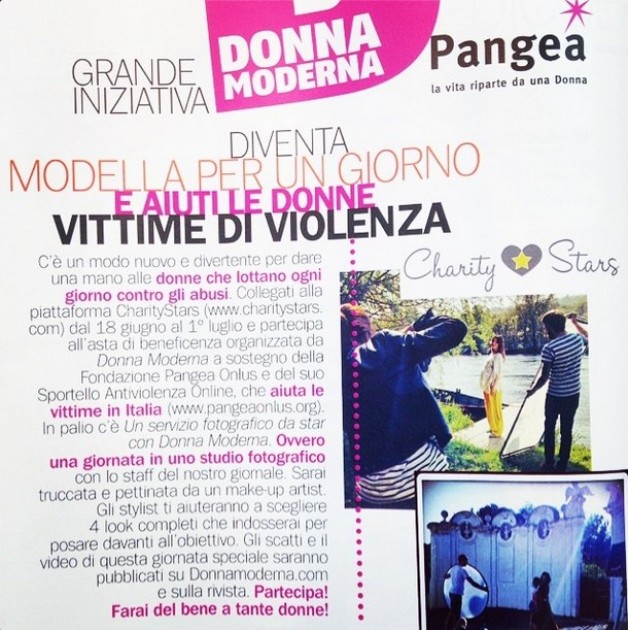 A star photo shoot with Donna Moderna, italian magazine