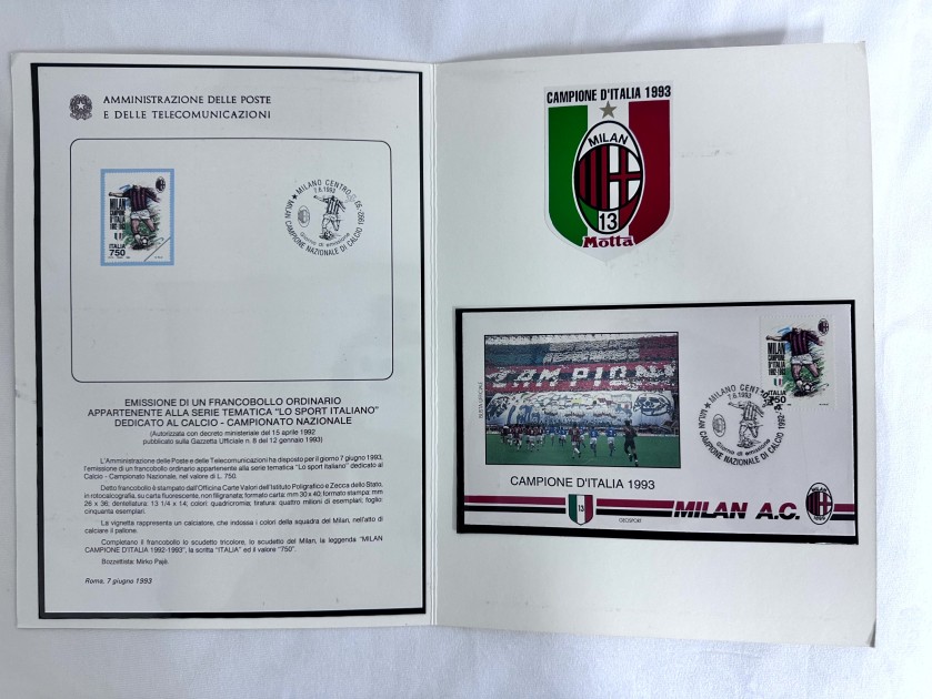 Milan's Commemorative Stamp, Champions of Italy 1992/93