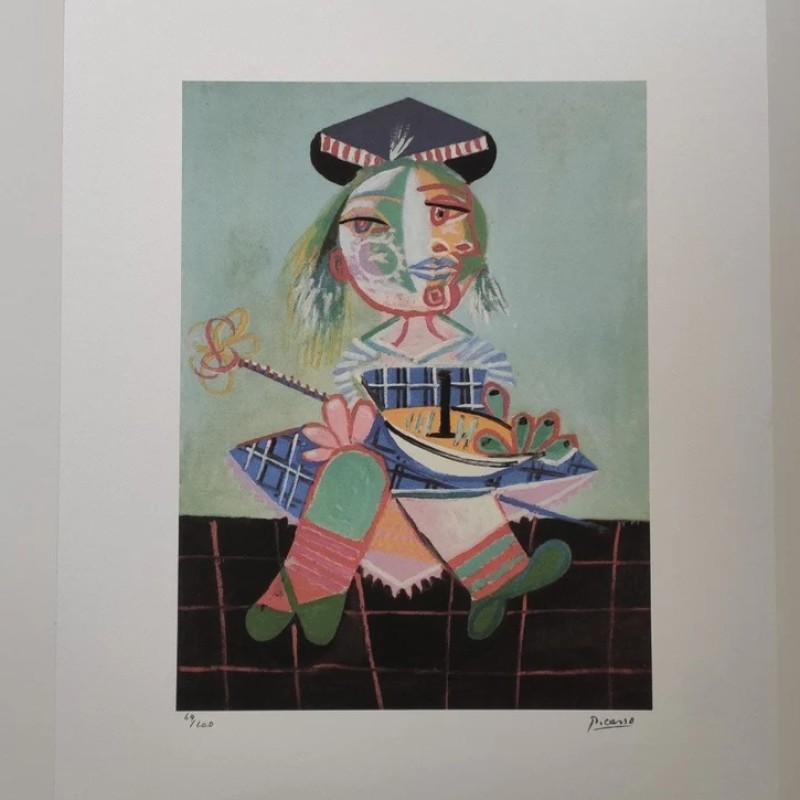 "Girl with a Mandolin" Lithograph Signed by Pablo Picasso