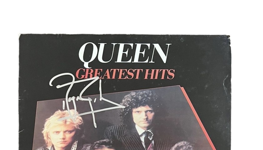 Roger Taylor of Queen Signed 'Greatest Hits' Vinyl LP - CharityStars