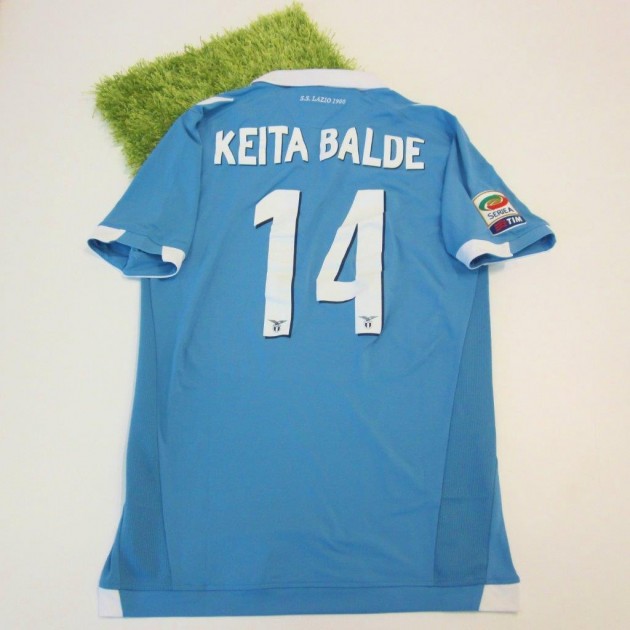 Keita Lazio match issued/worn shirt, Serie A 2014/2015