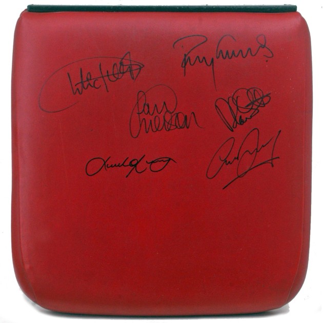 Arsenal Highbury Stadium Directors Seatback Signed by Five Legends