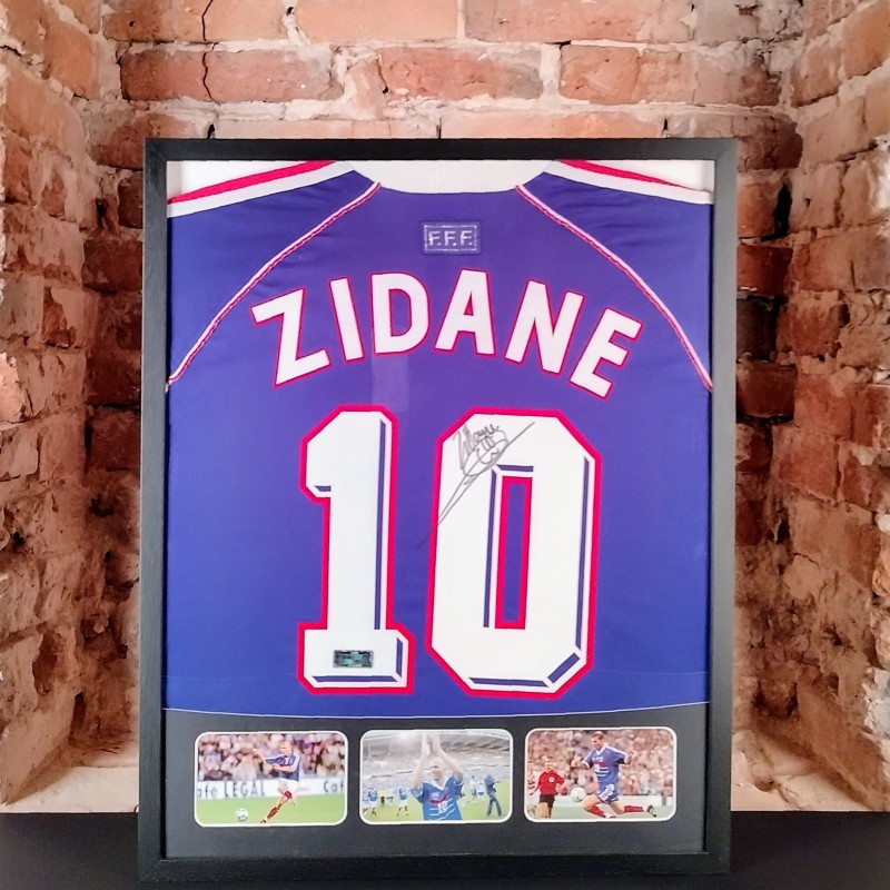 Zinedine Zidane's France Signed and Framed Shirt