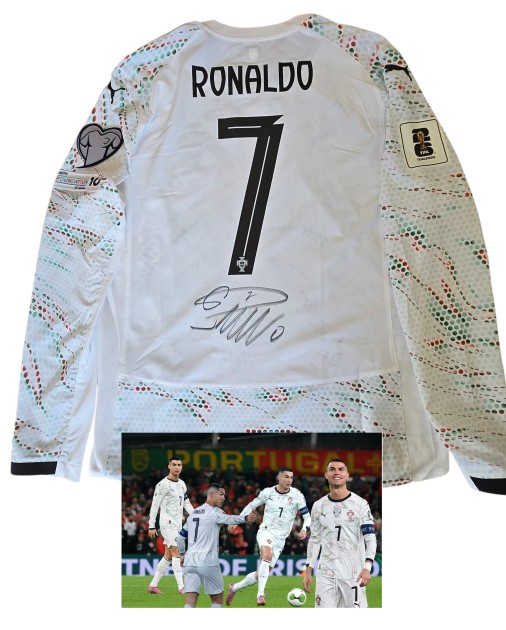 Ronaldo's Signed Match-Issued Shirt, Ireland vs Portugal WC 2026 Qualifiers 