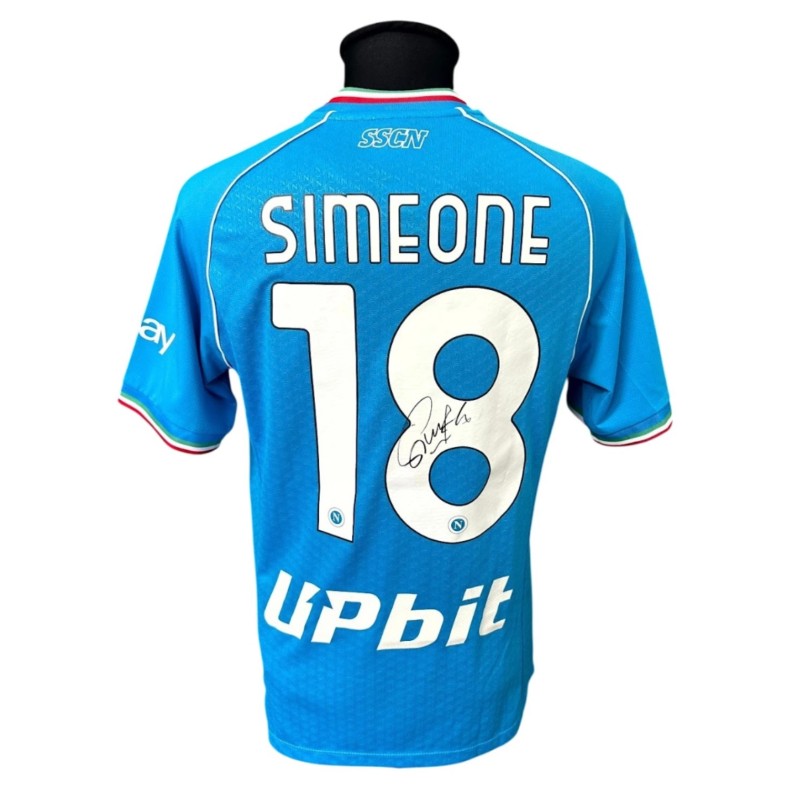 Maglia Gara Simeone Napoli vs Inter, Finale Supercoppa Italiana 2024 - Autografata