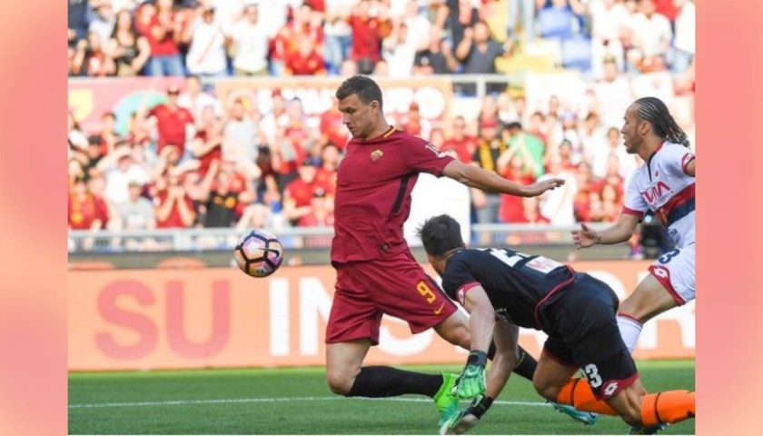 Dzeko's Official Roma Signed Shirt 2016/17, Totti Last Match