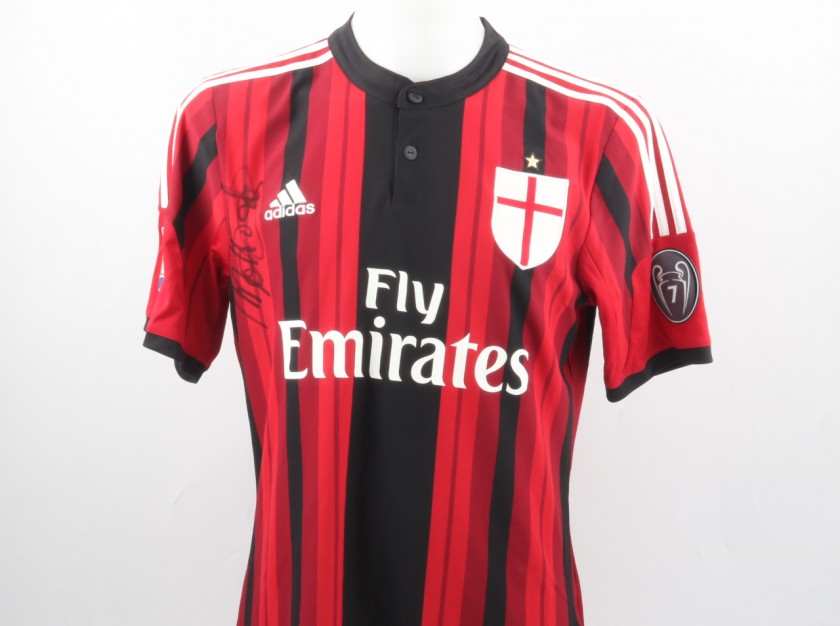 Mattia Destro Signed Official AC Milan Shirt 2014/15