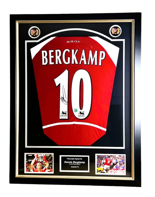 Dennis Bergkamp's Arsenal 'Invincibles' Signed and Framed Shirt