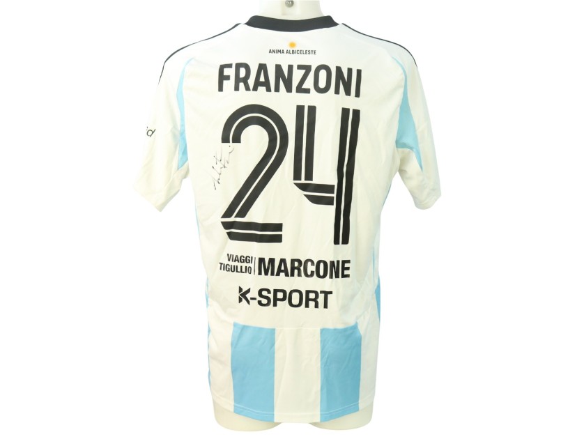 Franzoni's Unwashed Signed Shirt, Virtus Entella vs Carpi 2024