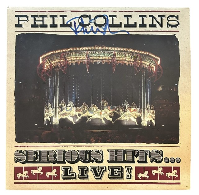 Phil Collins Firmato Serious Hits Live Vinyl LP