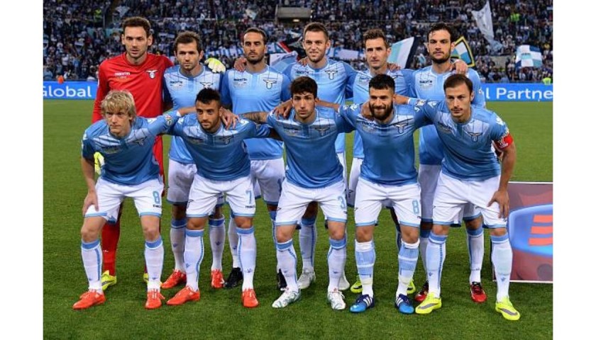 Anderson's Lazio Match Shirt, 2015 Tim Cup Final - Signed by the Squad