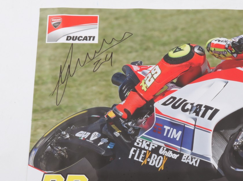 Ducati picture signed by the pilot Andrea Iannone