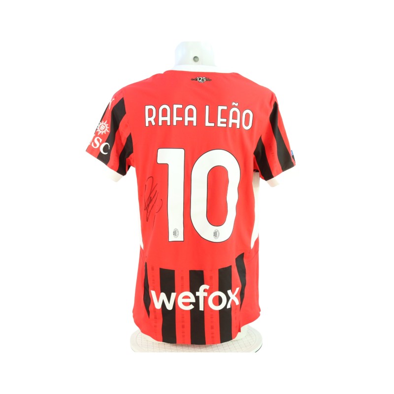 Rafa Leao's SIgned Unwashed Shirt, Milan vs Salernitana 2024