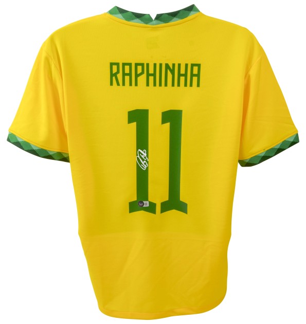 Raphinha's Brazil Signed Replica Shirt