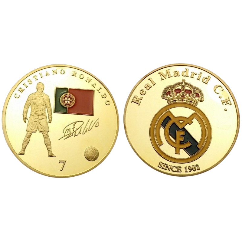 Cristiano Ronaldo Gold Plated Coin