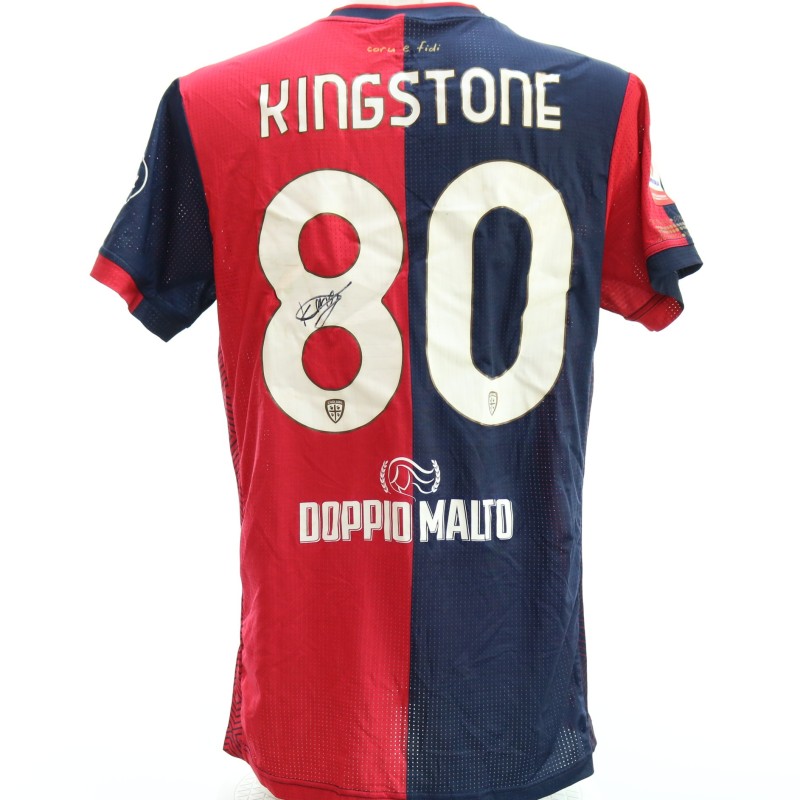 Mutandwa's Signed Unwashed Shirt, Cagliari vs Carrarese Coppa Italia 2024