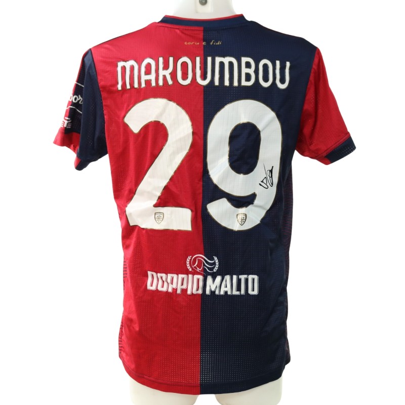 Maglia Makoumbou Unwashed, Cagliari vs Hellas Verona 2024 - Autografata