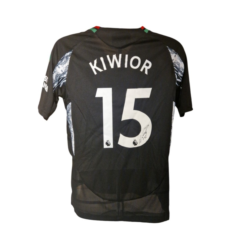 Jakub Kiwior's Arsenal 2024/25 Signed Replica Player Version Away Shirt