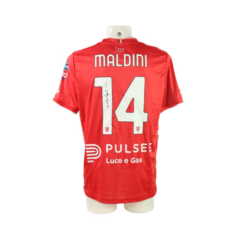 Maldini's Signed Unwashed Shirt, Monza vs Milan 2024