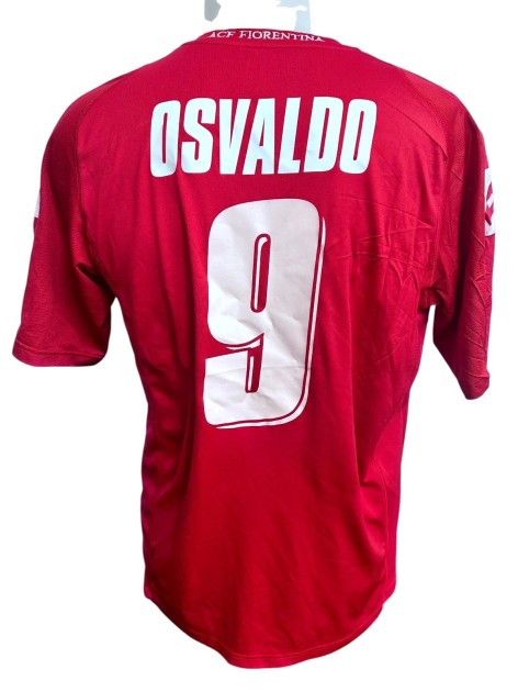 Osvaldo's Fiorentina Match-Issued Shirt, UEFA Cup 2007/08