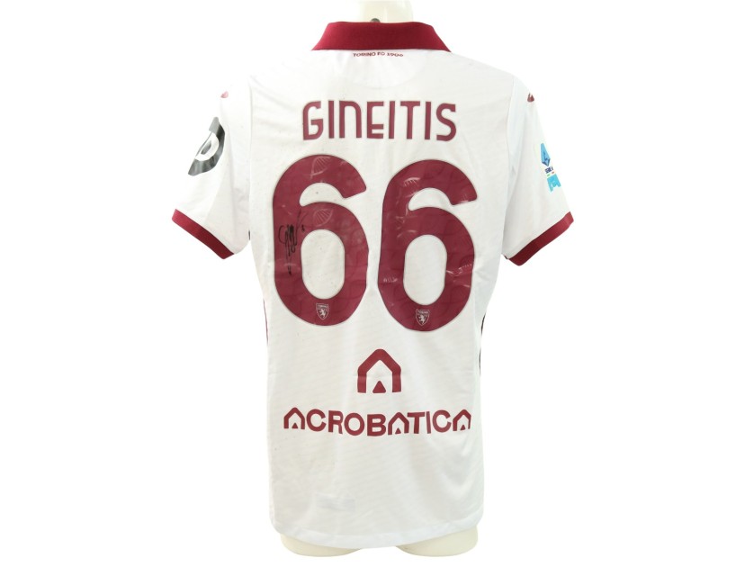 Gineitis' Signed Unwashed Shirt, Fiorentina vs Torino 2025