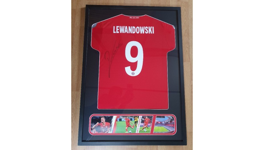 Lewandowski's Bayern Munich Framed and Signed Shirt