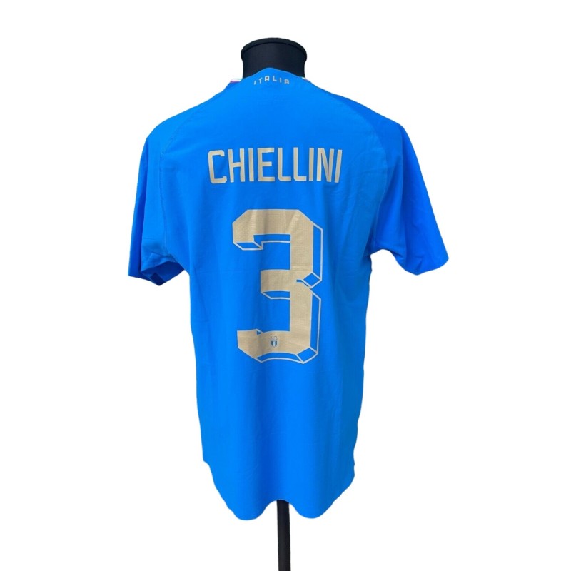 Chiellini's Match-Issued Shirt, Italy vs Argentina 2022 - Final