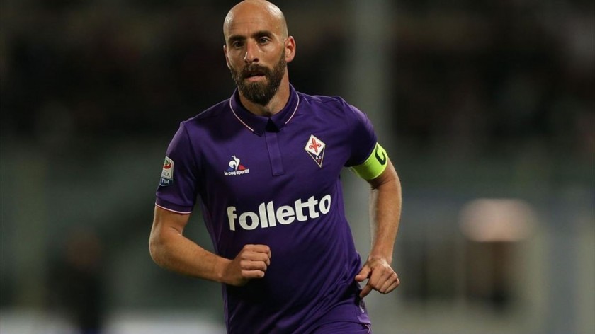 Borja Valero Official Fiorentina Signed Shirt, 2016/17
