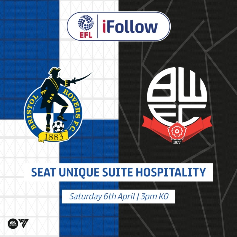 Bristol Rovers v Bolton Wanderers Seat Unique Suite Hospitality Tickets X 3