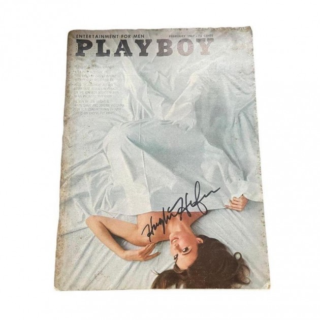 Hugh Hefner Signed February 1967 Playboy Magazine