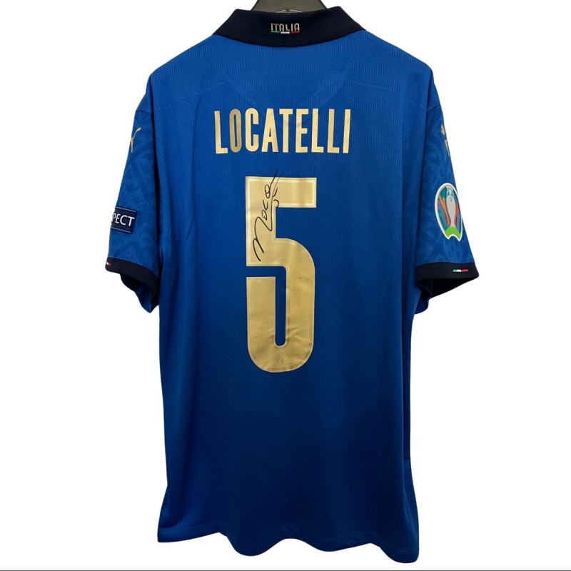 Locatelli's Signed Match Shirt, Italy vs England - Final Euro 2020