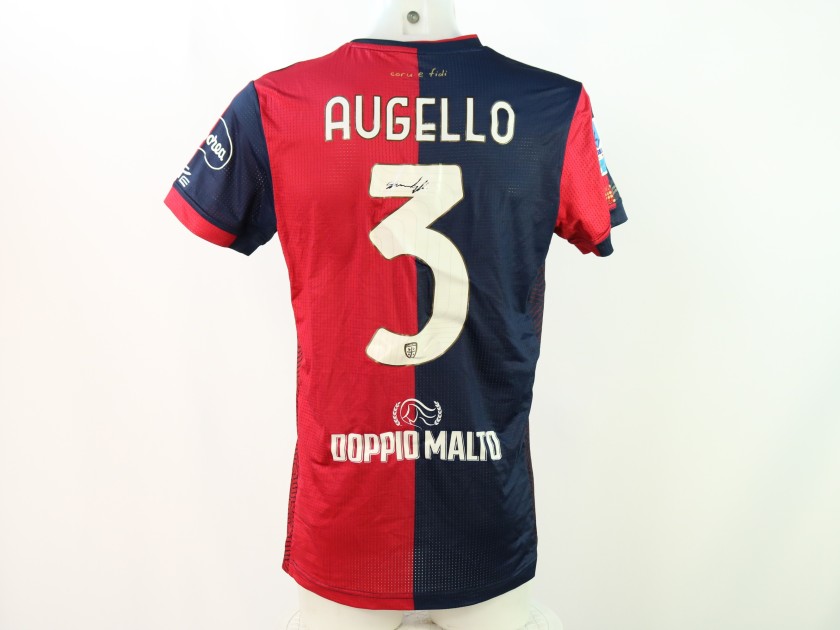 Maglia Augello Unwashed, Udinese vs Cagliari 2024 - Autografata