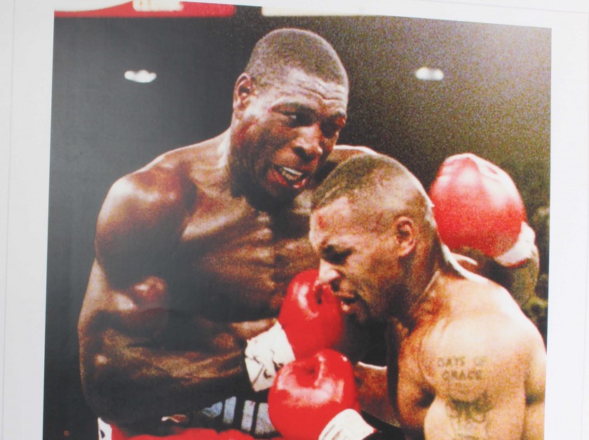 Iconic Print Autographed by Mike Tyson and Frank Bruno