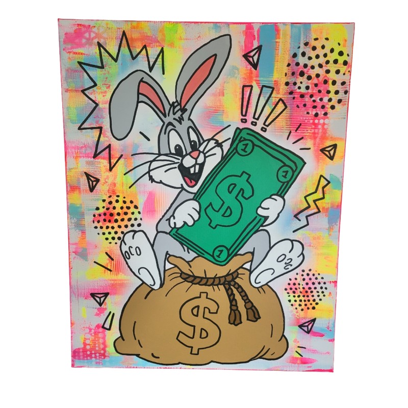 "Living the dream - Bugs Bunny" Mixed Media Artwork by Melissa Stok