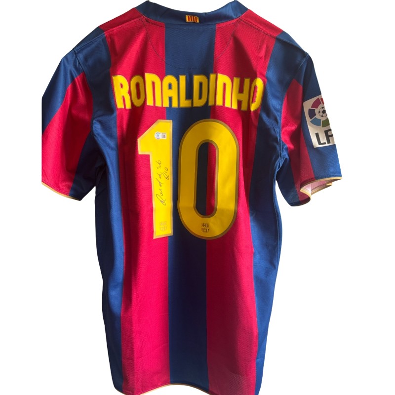 Ronaldinho Signed Barcelona Shirt