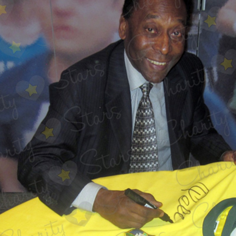 Maglia ufficiale Brasile 1970 autografata da Pelé