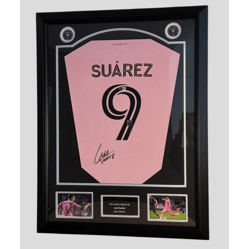 Luis Suárez's Inter Miami Signed and Framed Football Shirt