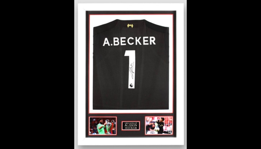Liverpool FC Goalkeeper Shirt Signed by Alisson Becker