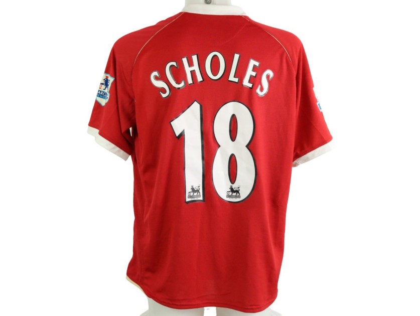 Scholes Official Manchester United Shirt, 2006/07