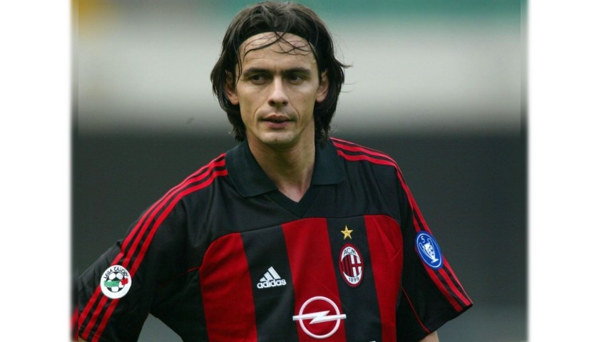 Inzaghi's Signed Match Shirt, Parma-Milan 2001