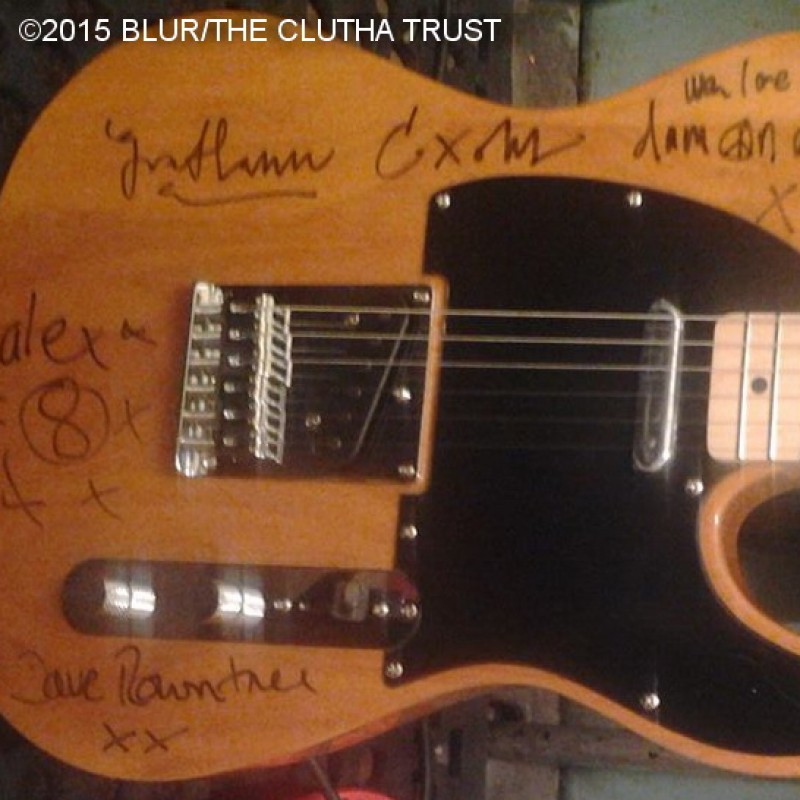 Electric Squire Telecaster Guitar Signed by Blur