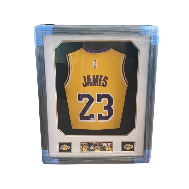 LeBron James' Lakers Signed And Framed Jersey