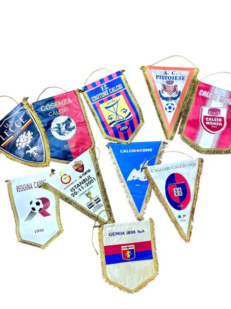 Italian Teams' Collection of Ten Official Pennants